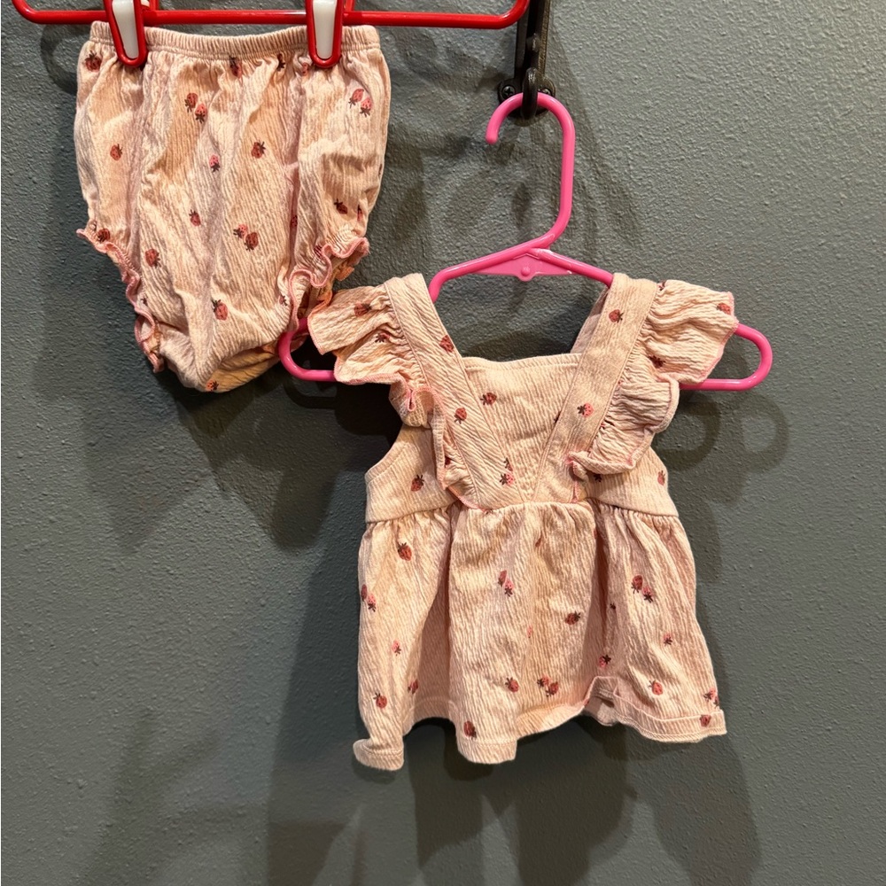 Charming Pink Ruffle Kids Dress Set